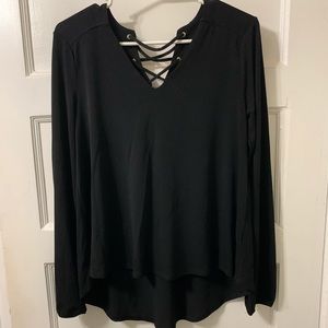 BOGO! Pure Black Jennifer Lopez Long Sleeve Top